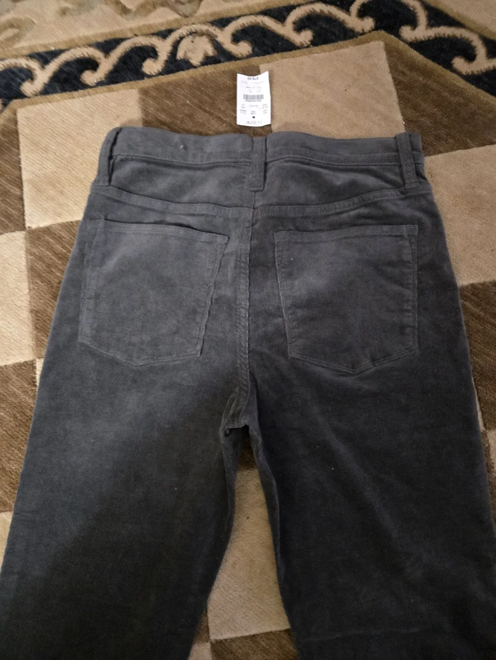 J Crew Women’s 9" High-Rise Gray Corduroy Skinny Jeans Size 27 NWT - Picture 5 of 12